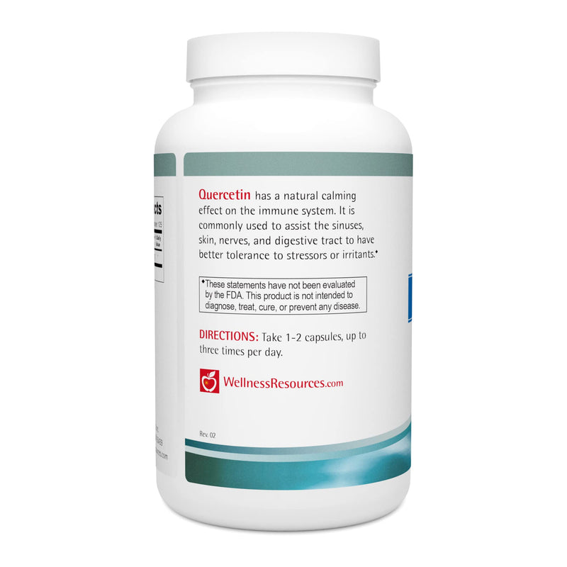 Wellness Resources Quercetin - Immune, Sinus and Allergy Support 1000mg per Serving - (250 caps/125 Servings) Vegan, Non-GMO 250 Count (Pack of 1)