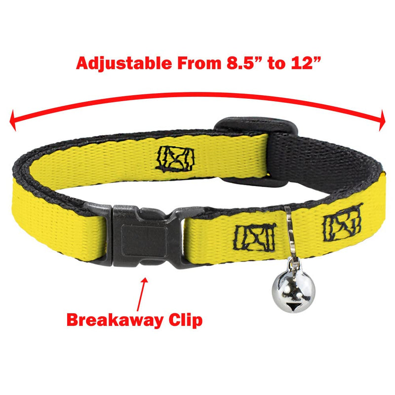 Buckle-Down Breakaway Cat Collar - Maleficent Poses - 1/2" Wide - Fits 8-12" Neck - Medium NARROW MEDIUM - Fits 8-12 Inch (0.5 Inch WIDE) - BeesActive Australia