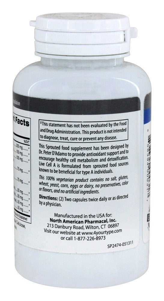 D'Adamo Personalized Nutrition - Live Cell A 90 vcaps