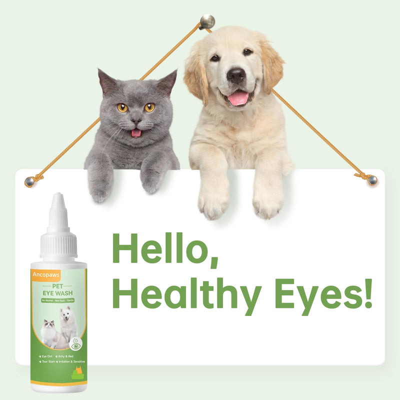 Eye Drops for Dogs & Cats - Pet Eye Wash for Infection Treatment - Eye Rinse to Soothe Eye Irritations & Runny Eyes - Dog Tear Stain Cleaner - Safe for All Animals - BeesActive Australia