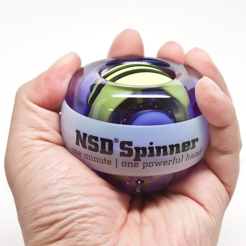Auto-Start NSD Rainbow Lit Spinner Gyro Ball – Up to 15,000 RPM Premium hand strengthener and wrist exerciser for grip strength training, forearm workout, and pain relief; durable and portable - BeesActive Australia