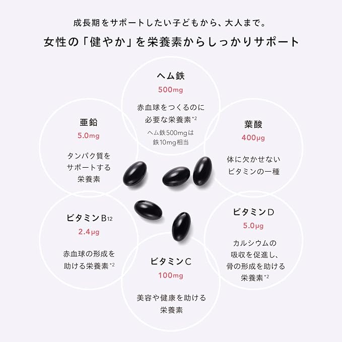 Bear The Supplement Fe 2 Bags Iron Supplement Heme Iron Iron Folic Acid Zinc 3 Vitamins Colorant Flavor Sweetener Preservative Free Women Children Parents and Children Family Made in Japan Supervised by a Doctor Be-A - BeesActive Australia