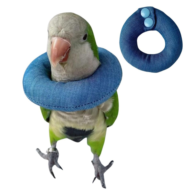 Parrot Neck Collar Pet Anti-bite Picking Feather Healing Protective Neck Cover Collar for Birds Conures Cockatiels Lovebirds Budgies Cockatoos African Grey Random Color (M) M