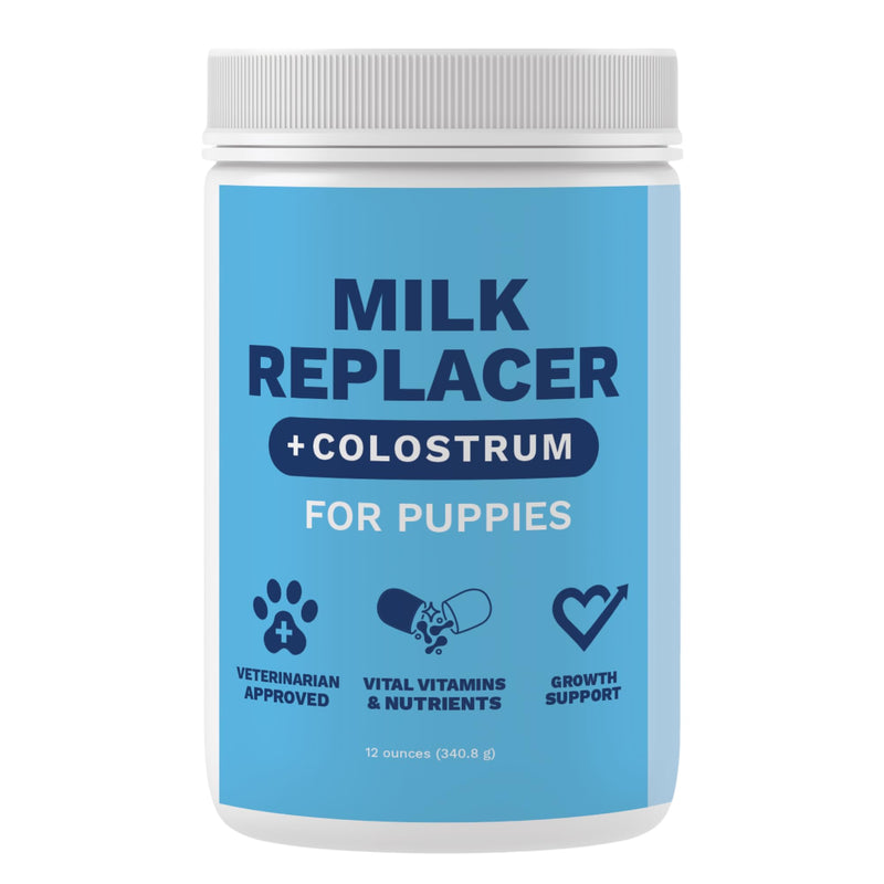 Under the Weather Puppy Milk Replacer Powder + Colostrum | Puppy Milk Replacement Formula | Nutrient-Rich Formula with Colostrum for Immune & Digestive Support – 12 oz Dog / Puppy Milk