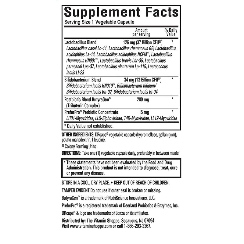 ProBioCare Men’s Once Daily Probiotic, 50B CFU, Digestive Health, 60 Caps | Triple-Action Prebiotic, Probiotic & Postbiotic Blend, Delayed-Release Capsules, Shelf-Stable, Non GMO, Allergen Free