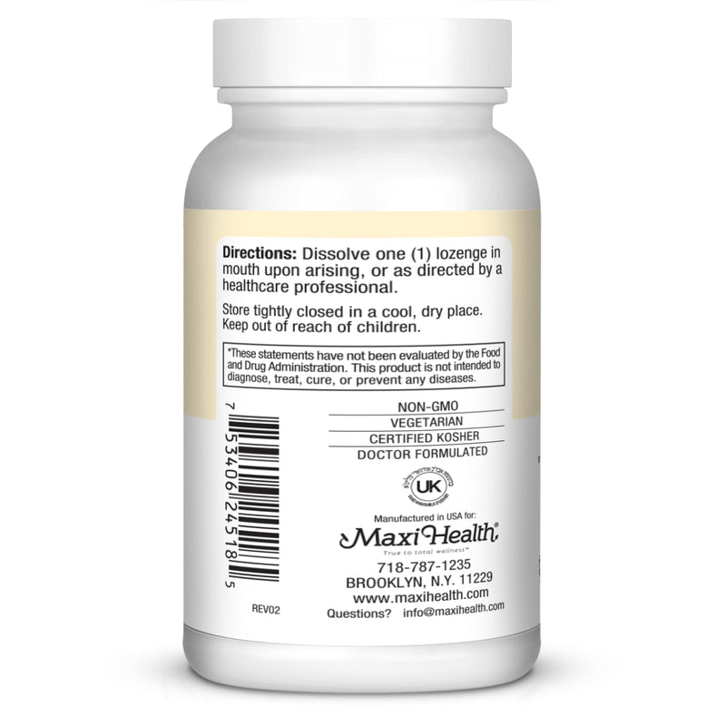 Maxi Health Triple B Lozenges - Vitamin B12 & B6 & Biotin - Strawberry Flavor - 180 Chewies - Kosher Strawberry - 180 Count (Pack of 1)