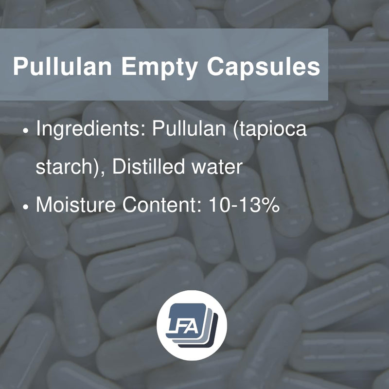 Empty 00 Capsules - Vegan Pullulan - 120 Count Vegetarian Capsules Empty - Joined Fillable 00 Vegetable Pill Capsules - Veggie Caps for DIY Vitamin Capsule Filling Kit - Halal Kosher Tapioca 120 Count (Pack of 1)
