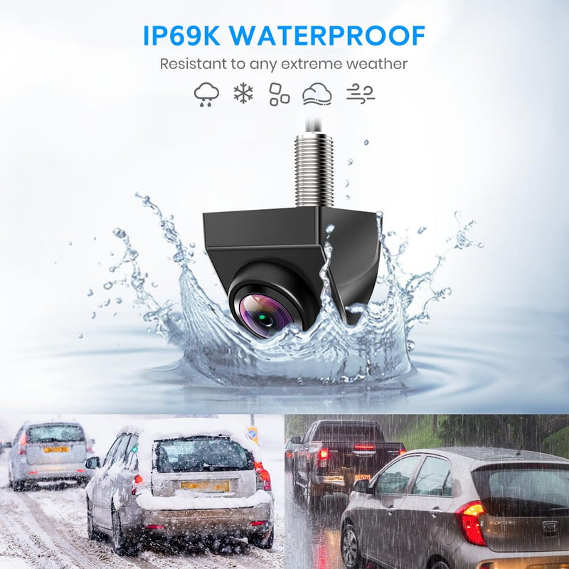 AUTO-VOX CAM7 Pro Backup Camera, IP69K Waterproof and Fisheye Correction 1080P HD Clear Rear/Front View Reverse Camera, 180°Super Wide Angle Back up Camera for Cars,Truck,Camper,Van - BeesActive Australia