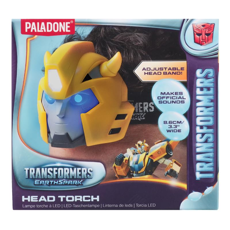 Paladone Transformers Head Lamp - Officially Licensed Accessory for Boys and Girls Autobots Night Light, Gift for Camping, Reading