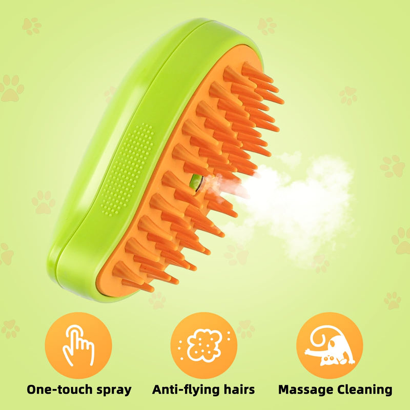 Steamy Cat Brush, Cat Steamy Brush, 3-in-1 Steam Brush for Cats, Cat Spray Massage Comb, with Liquid Inlet, Cat Grooming Brush, Eliminate Flying Hair - BeesActive Australia