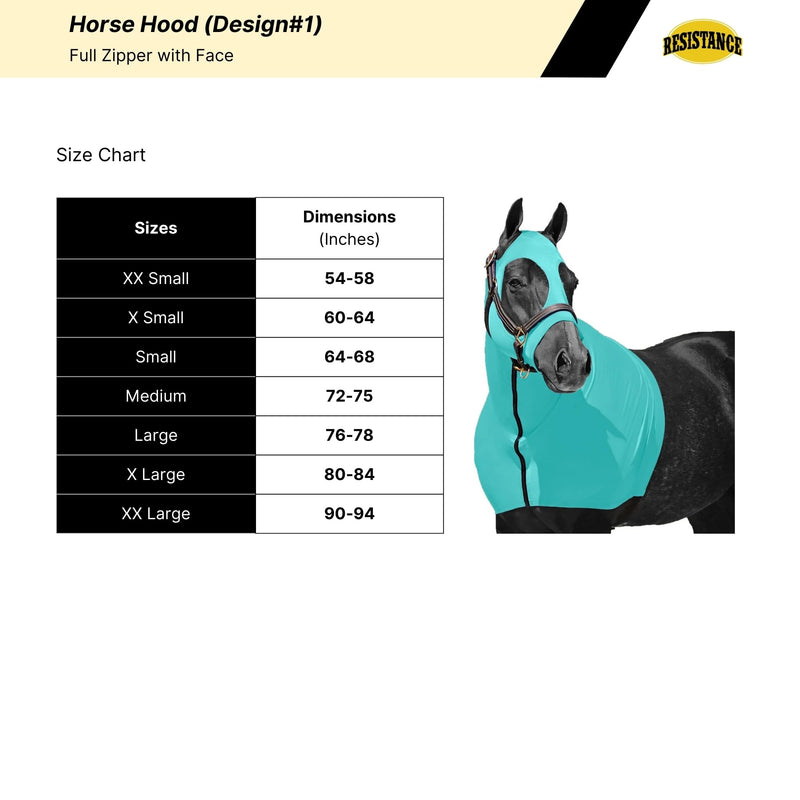 Resistance Horse Hood Slinky Lycra Zippered Mane Braid Shoulder Guard (Medium, Purple) Medium - BeesActive Australia