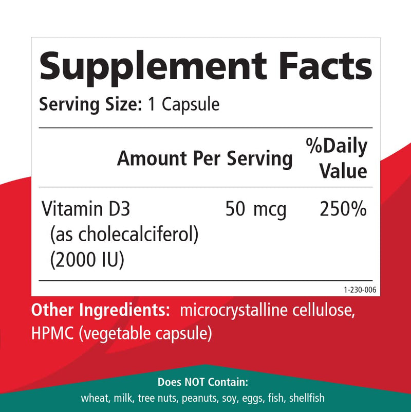 PURE ESSENCE LABS Vitamin D 2000 IU - Best Immune Support for Adults - Organic & Natural Vitamins - Immunity Booster & Dietary Supplements (30 Capsules) 1