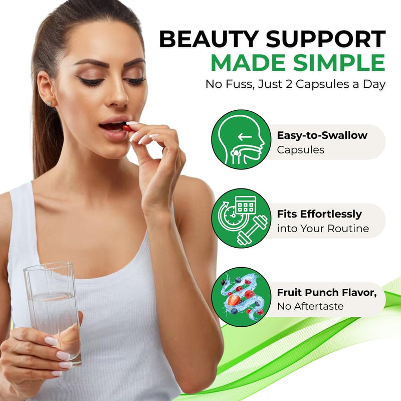 ZAFiNCO- BIOTIN Capsule for Women and Men. 30000 mcg Biotin+Collagen, Hyaluronic Acid and Multivitamin Formula for Anti Aging,Glowing Skin, Long Hair and Nails. 60 Capsule-USA