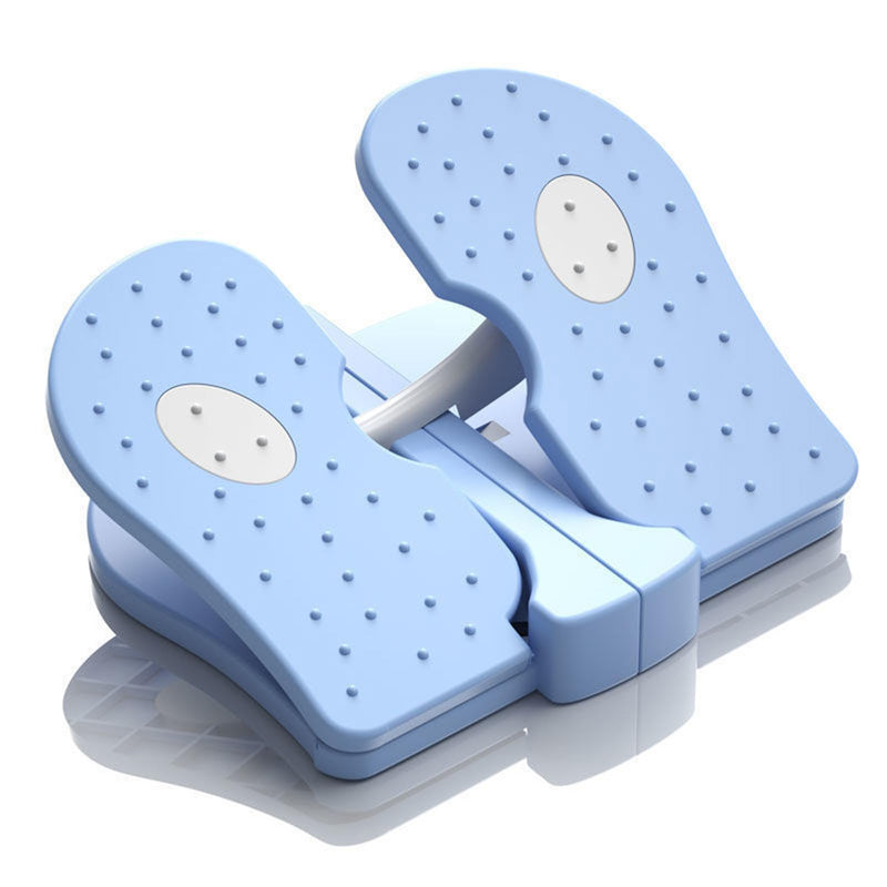 Compact Foot Stepper Machine, Quiet Folding Leg Workout Trainer, Anti Slip Mini Stepper Trainer, Reinforced Nylon Material, Lightweight Office Home Exercise Equipment, Convex One Size Light Blue