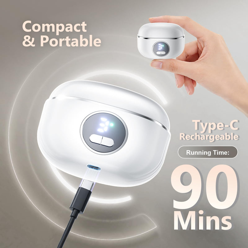 Electric Nail Clippers, 2 in1 Smart Toenail Clippers with File&Nail Trimmer, Polishing for Fingers and Toes, Rechargeable Fingernail Grinder with 3 Speeds for Senior Adults Caregivers, PearlWhite - BeesActive Australia