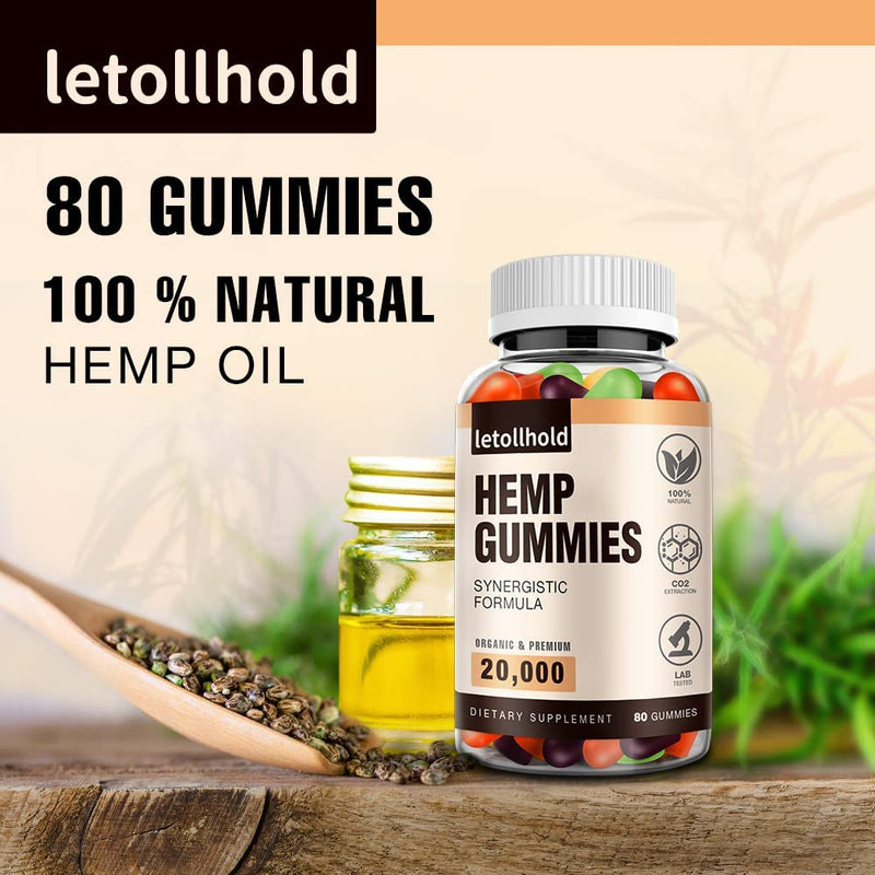 Hemp Gummies (2 Pack) - High Potency Advanced Extra Strength with Pure Natural Hemp Oil, Best Hеmp Gummies for Adults - Low Sugar