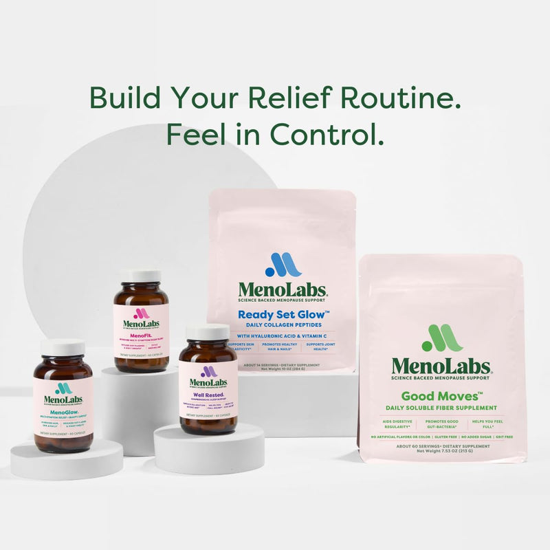MENOLABS MenoFit, Menopause Supplements for Women - 60 Capsules - Advanced Women’s Probiotic with Vitamins and Red Clover for Gut Health, Hot Flashes and Hormone Balance for Women | Advanced Women's Probiotic, Vitamins and Red Clover, Gut Health Suppor...