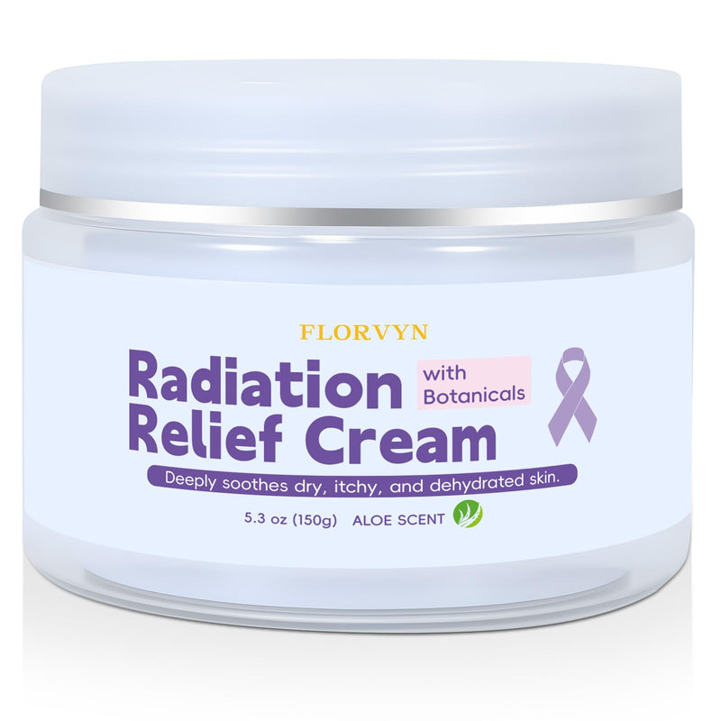 Radiation Burn Relief Cream, Soothing Moisture Cream for Sensitive Patients, Dry & Irritated Skin, Nourishing Hydration, Gentle Daily Skincare Cream for Calming Redness & Discomfort, Aloe Vera Scent