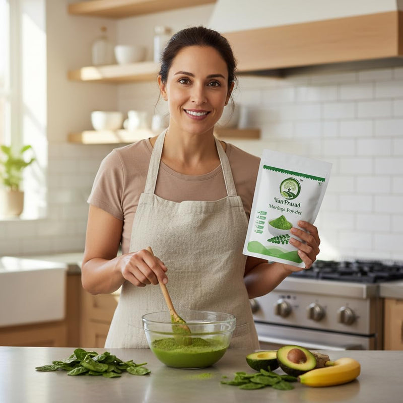 100% Pure Organic Moringa Powder 100g | Premium Moringa Leaf Powder | Natural Superfood | Rich in Vitamins, Minerals & Antioxidants | Vegan & Non-GMO 3.5 Ounce (Pack of 1)