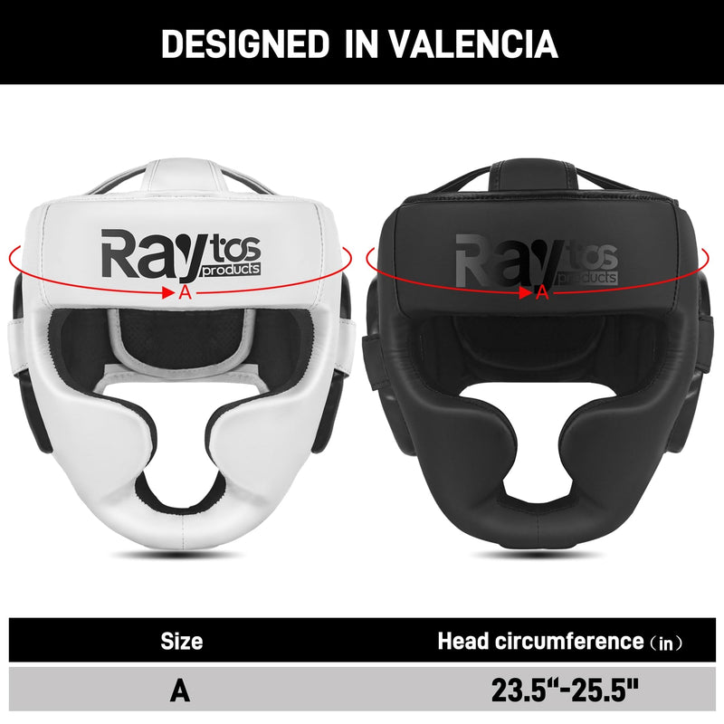 Boxing Headgear for Men Women – Professional Lightweight Open Face Head Guard, Breathable Protection, Secure Fit for MMA Muay Thai Kickboxing Sparring Training Black