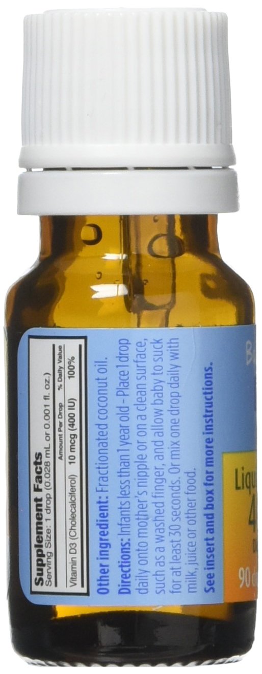 Ddrops Baby 400 Iu Vitamin D3 Drops, 90 Count (Pack of 3) 0.08 Fl Oz (Pack of 3)