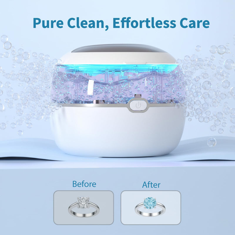 Upgraded Dental Ultrasonic Retainer Cleaner Machine, 220ML - 45kHz Dentures Cleaner Pod With Digital Display, Mouth Guard, Aligner, Night Guard, Braces, Toothbrush Heads, Jewelry