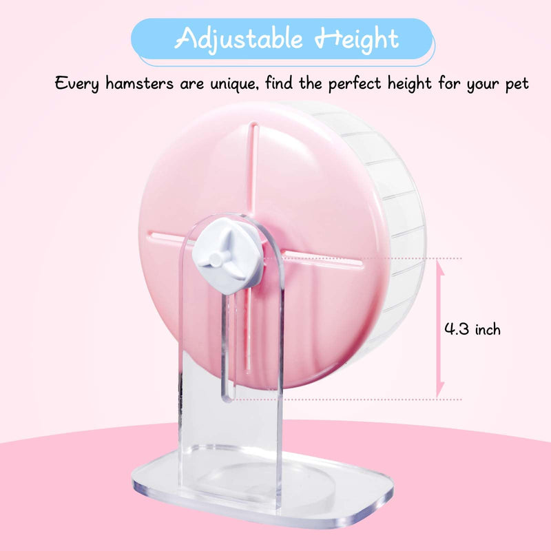 Hamster Wheel, Silent Hamster Wheel, 7.5 inch Durable Mice Running Wheel Height Adjustable, Quiet Hamster Wheel Hamster Toys for Hamsters, Gerbil, Hedgehog, and Other Small Pets - BeesActive Australia
