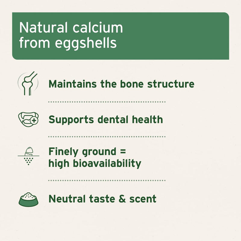 AniForte Egg Shell Powder 250g Calcium for Dogs & Cats - Natural Calcium Source, Supports Bones & Teeth, Egg Shell Powder for Barf, High Bioavailability 250 g (Pack of 1)