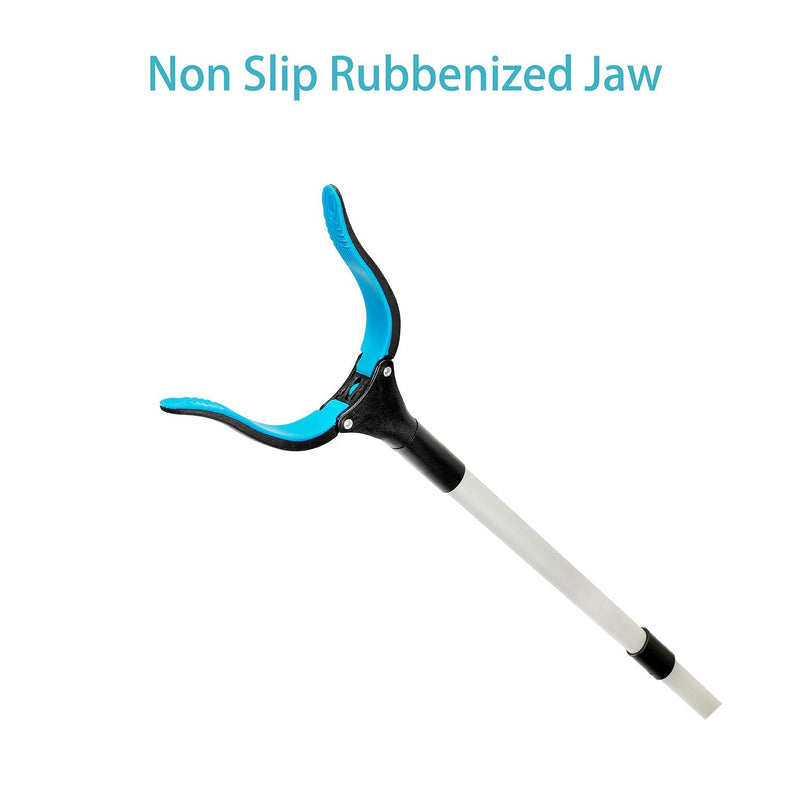 Grabber Reacher Tool for Elderly, 32" Foldable Picker Upper Grabber, Long Handy Mobility Aids, Reaching Assist Tool for Trash Claw Pick up, Litter Picker, Garden Nabber, Arm Extension (Mazarine)