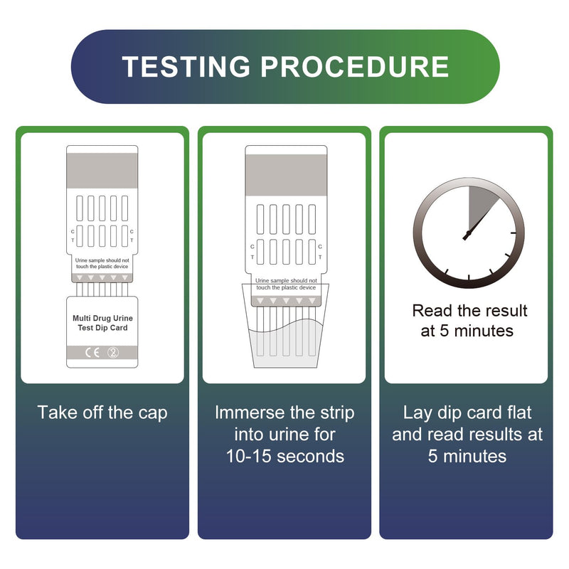 T TESTAHEAD Drug Test Kit 10 Pack, Home Drug Tests, 6 Panel Drug Test Urine, Tests for Marijuana (THC),COC,OPI 2000,AMP,BZO,MET 6 Panel-10 Pack - BeesActive Australia
