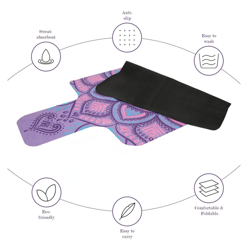 Pilates Reformer Machine Mat, Non Slip Pilates Reformer Cover Lightweight Foldable Washable Pilates Reformer Mat for Gym Fitness Purple