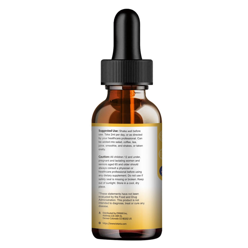 Glucosamine Chondroitin MSM Liquid Drops, Vitamin D3 - Joint Support Supplement for Mobility, Flexibility & Bones Chondroitin Sulfate Supplement Turmeric, Quercetin, Bromelain, MSM Oil 2 FL.OZ 2 Fl Oz (Pack of 1)