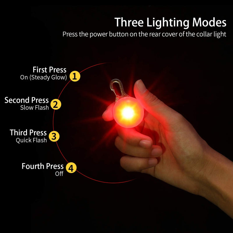 14 pieces dog flashing light pendant for dogs LED dog collar light LED light pendant pet light collar colorful waterproof safety collar lights with 3 flashing modes - BeesActive Australia