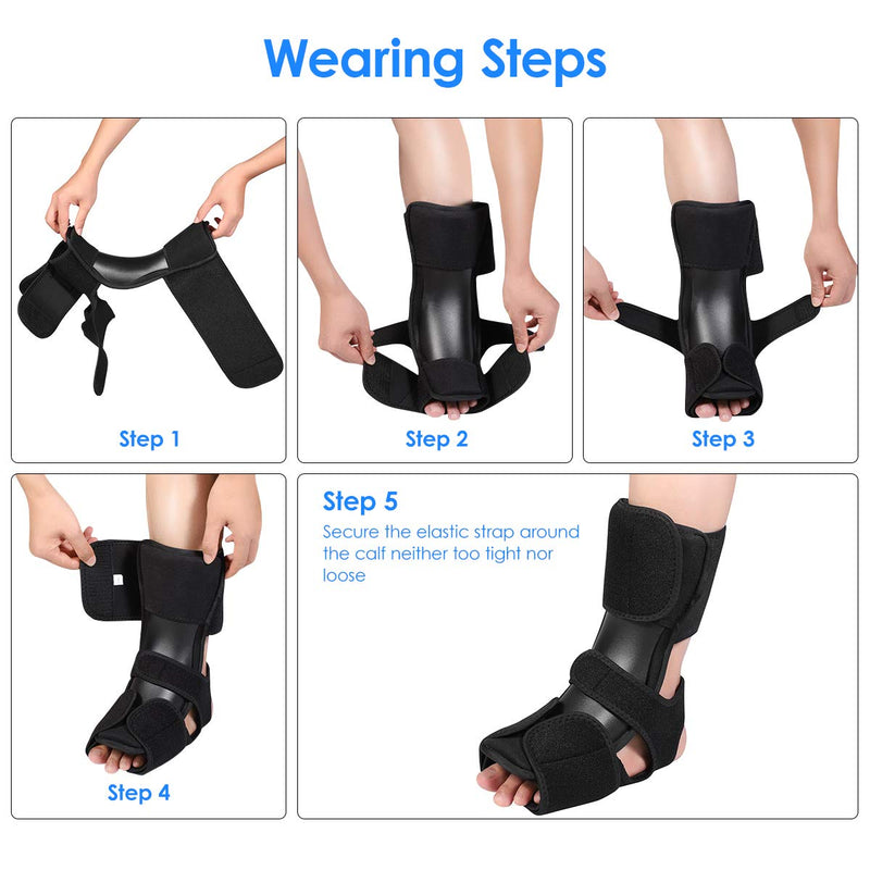 Plantar Night Splint Foot Support Brace Adjustable Foot Stabilizer Unisex Fits for Right or Left Foot ankle brace - BeesActive Australia