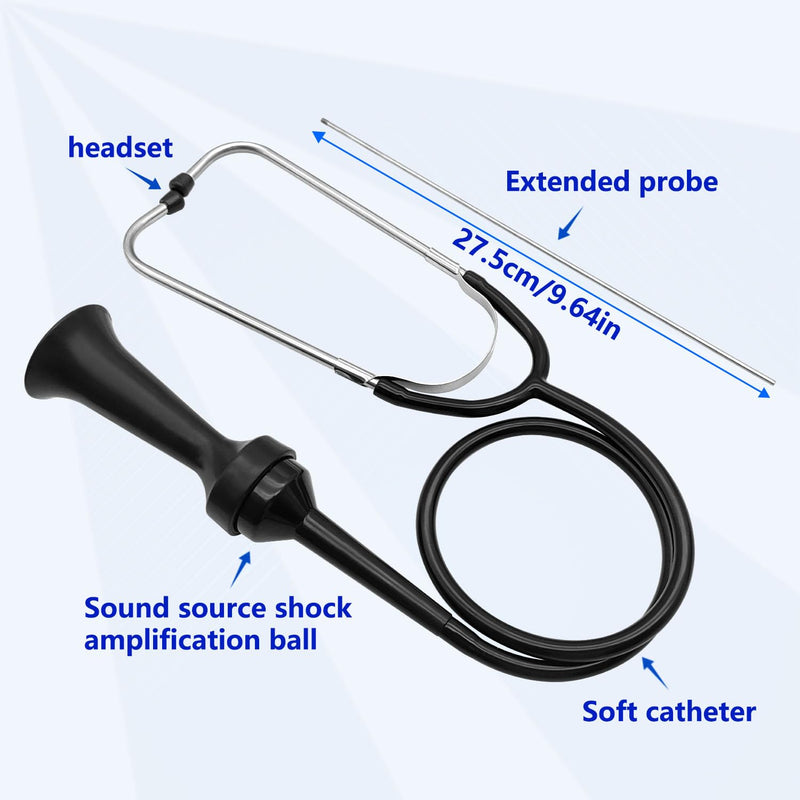 ZKTOOL Mechanics Stethoscope Kit - 3 Piece Automotive Diagnostic Tool with Extended Handle 3PC Mechanics Stethoscope - BeesActive Australia