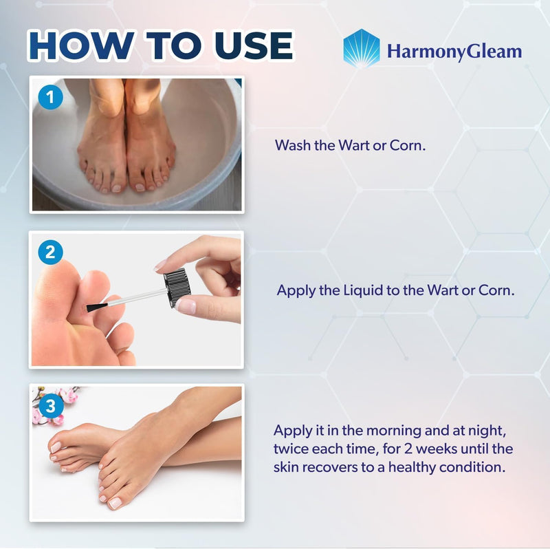 Wart Remover: Liquid Salicylic Acid Wart Corn Remover for Feet Extra Strength - Wart Corn Remover Freeze Off for Plantar, Common and Flat Wart Removal - 15ml (Brown2) - BeesActive Australia