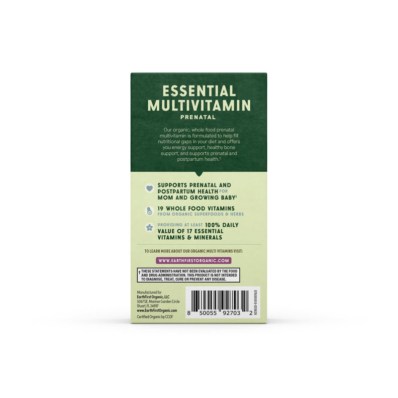 Prenatal Organic Multivitamin, Methylated B12, Iron 60ct 1 Count (Pack of 60)
