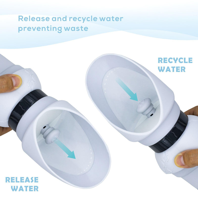 18 OZ Foldable Silicone Dog Water Bottle 500ML- Portable Outdoor Pet Hydration Solution, Leak-Proof, Easy to Carry, Perfect for Hiking, Travel, and Walking(Grey, 550ML) Grey - BeesActive Australia