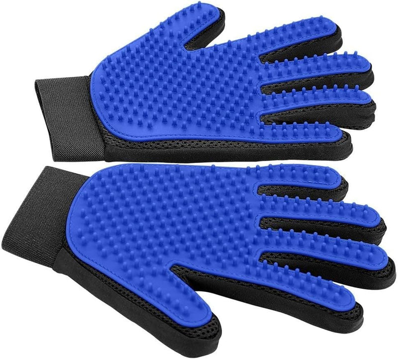 Fluffix 2 Pet Brush Glove - The ultimate solution for gentle grooming and massage - Hair remover - Grooming glove - For dogs and cats 2 pieces - BeesActive Australia