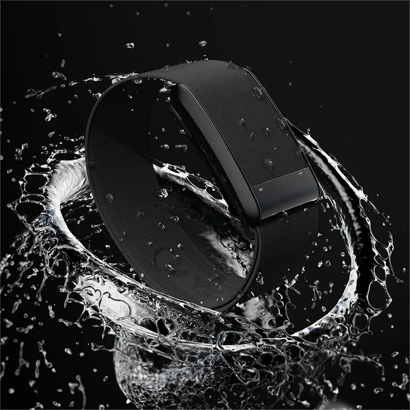 HydroKnit Nylon Sport Band Compatible with Whoop 4.0 | Soft, Elastic, Fast-Drying, Water-Resistant, and Comfortable Replacement Strap for Active Lifestyles Black