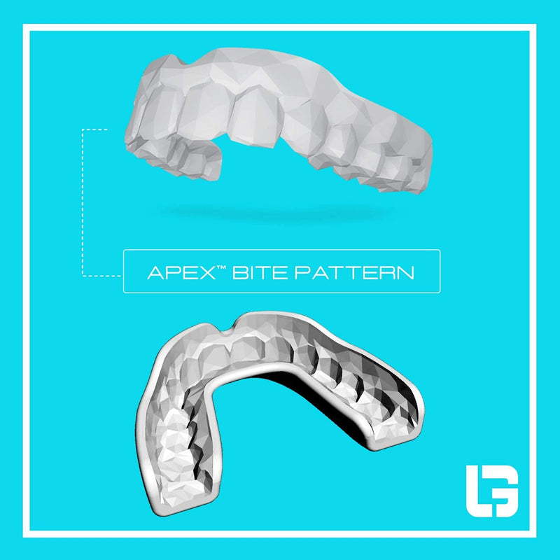 GuardLab APEX Lite Sports Mouthguard for Football, Basketball, Boxing, Wrestling, Soccer, BJJ, Hockey, MMA | Adults & Youth | Pre-Indented for a Precise Fit | Case Included (APEX LITE, Medium Black)