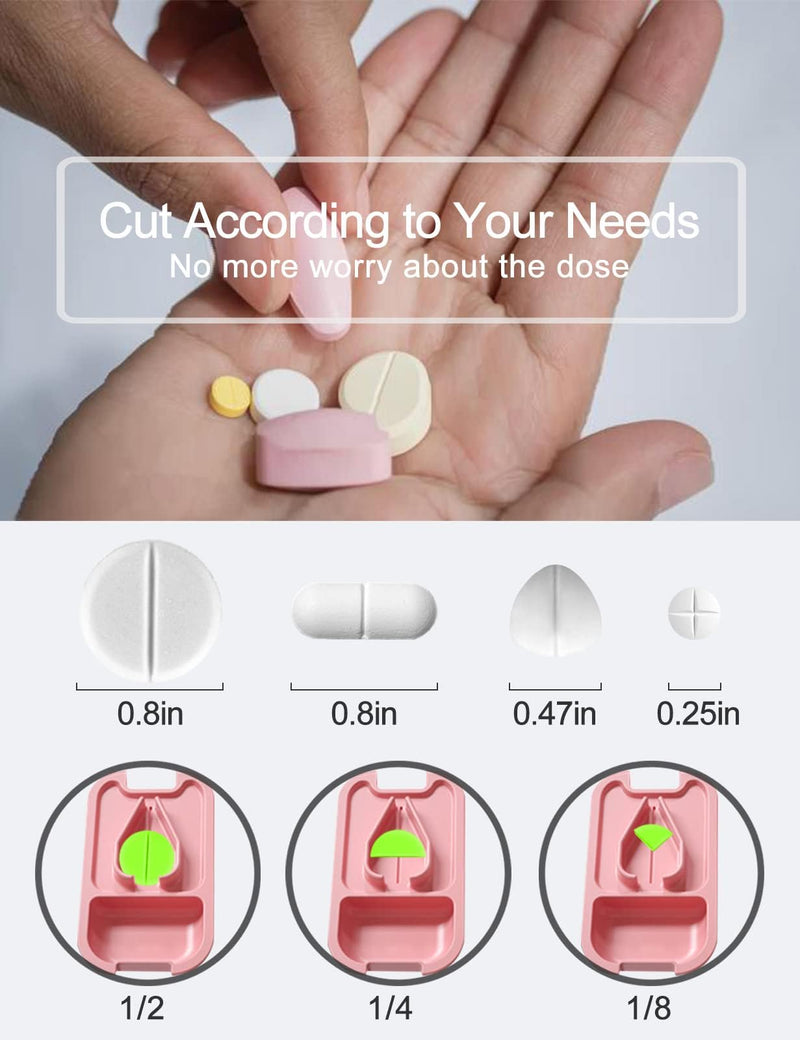 DUBSTAR Small Pill Cutter, Pill Cutter Splitter for Small and Tiny Pills, Portable Pretty Pill Cutters for Large Pills, Cuts Vitamins Tablets for Purse Pocket (Pill Cutter, Blue) - BeesActive Australia