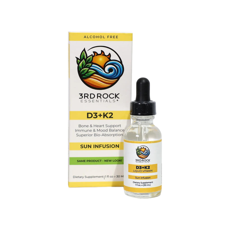 3rd Rock Essentials Vitamin D3 4000 IU + K2 MK-7 Liquid Drops – High Absorption Chelated Formula – 600 Drops (4 Month Supply) – Bone, Immune & Calcium Support – Non-GMO, Gluten Free Supplement D3 K2