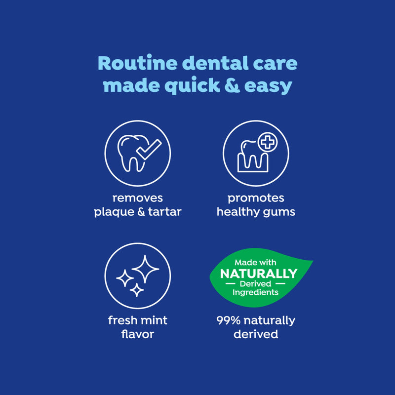 Naturel Promise Fresh Dental Disposable Dog Teeth Cleaning Finger Wipes, Easy to Use, for Cats & Dogs, 50ct