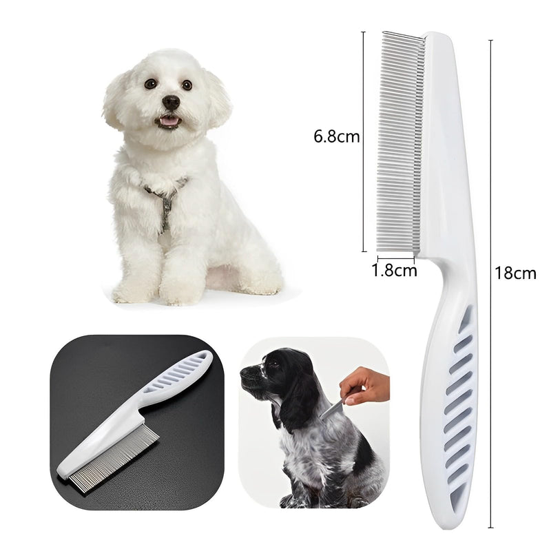 Flea Comb for Dogs and Cats, Pet Lice Comb Fine Tooth Grooming Tool for Removing Tear Stains, Fleas, Dandruff, Lice - BeesActive Australia
