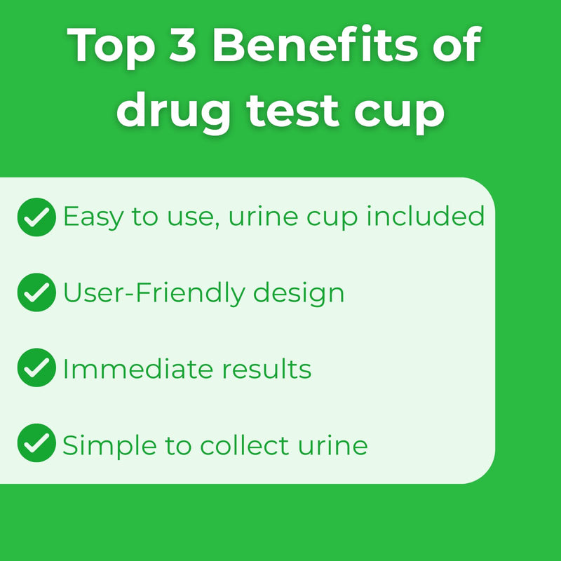Easy@Home Drug Test Cup for THC, AMP, COC, MET, OPI, Urine Drug Testing Kit #ECDOA-254 (1 Pack) 1 Count - BeesActive Australia