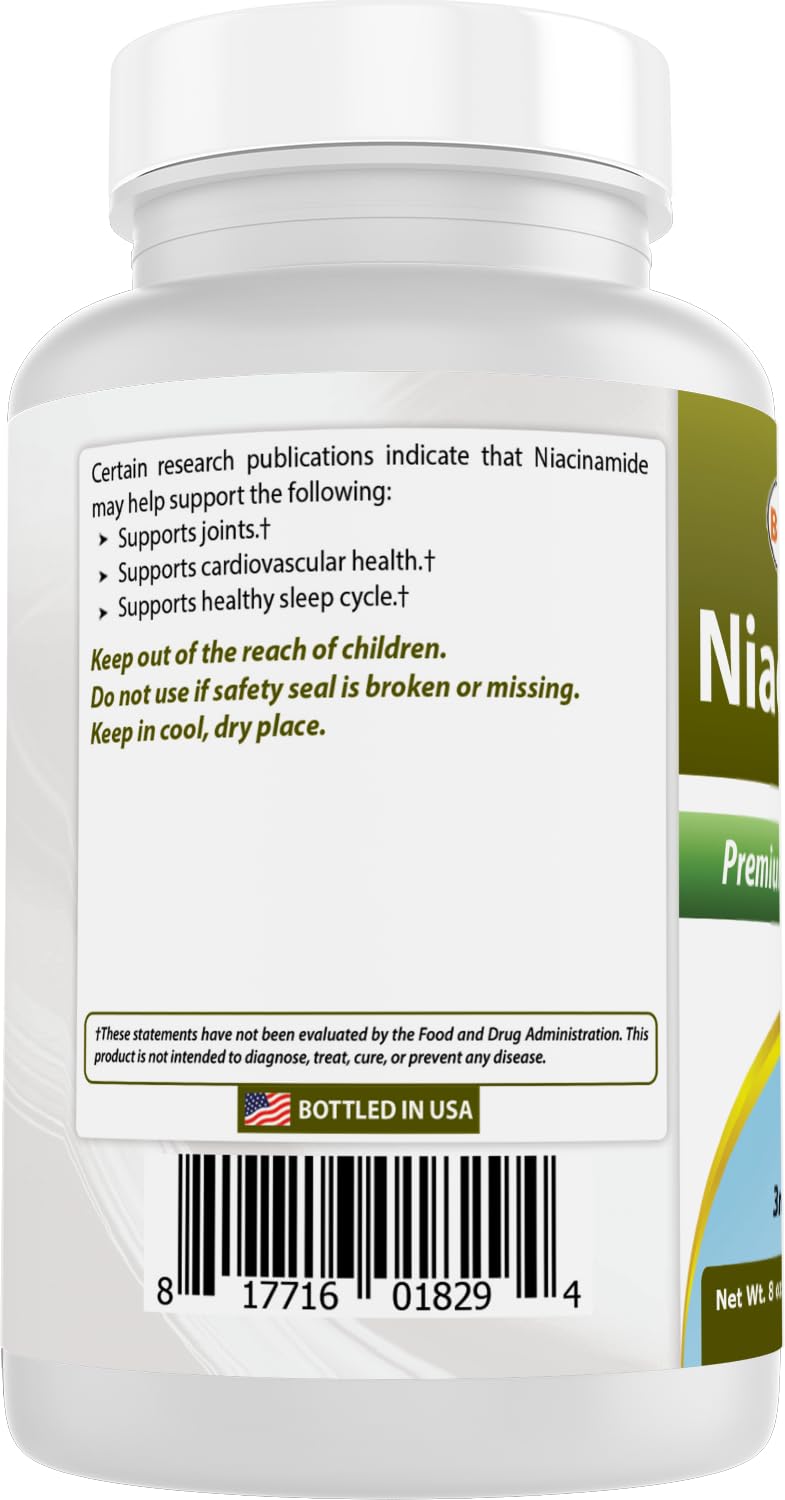 Best Naturals Niacinamide (Vitamin B3) Pure Powder 8 OZ 8 Ounce (Pack of 1)