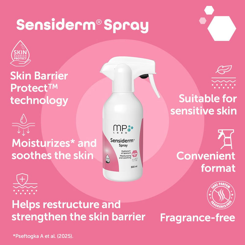 Sensiderm Spray for Dogs & Cats – Fragrance-Free Leave-On Skin Care – No Massage Needed – Soothes & Moisturises Itchy, Irritated or Sensitive Skin – With Skin Barrier Protect™ – 300ml Vet Formula