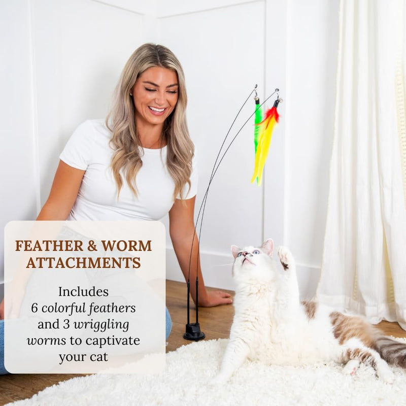 Interactive Cat Toys For Indoor Cats Cat Chew Toy Catnip Toys For Cats Suction Cup Cat Toys For Indoor Cats Cat Wand Toys For Indoor Cats Cat Toys Wand Feather Wand Cat Toy Cat Nip Toys Cat Kitten Bundle 9 - BeesActive Australia