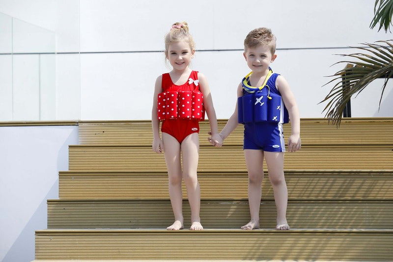 Baby Kids One-Piece Swimsuit with UPF 50+ Sun Protection for Beach, Pool & Summer Play for Boys Girls 6-7 Years Blue - BeesActive Australia